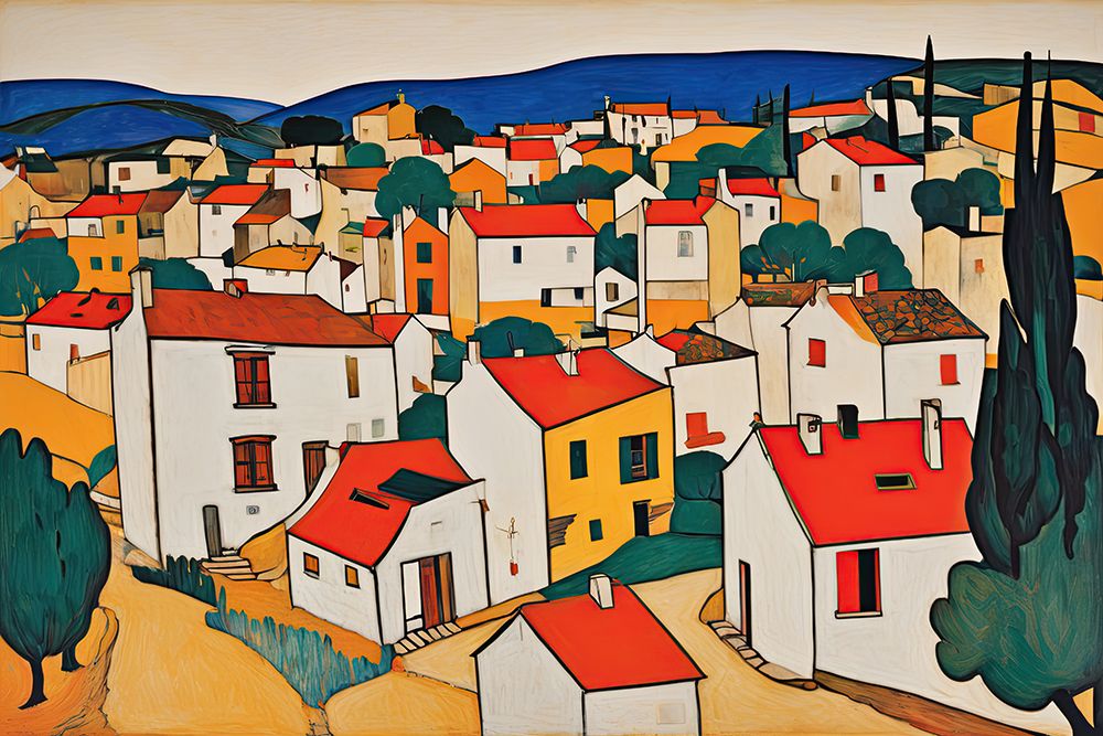 Village Of Houses art print by Ronald Bolokofsky for $57.95 CAD