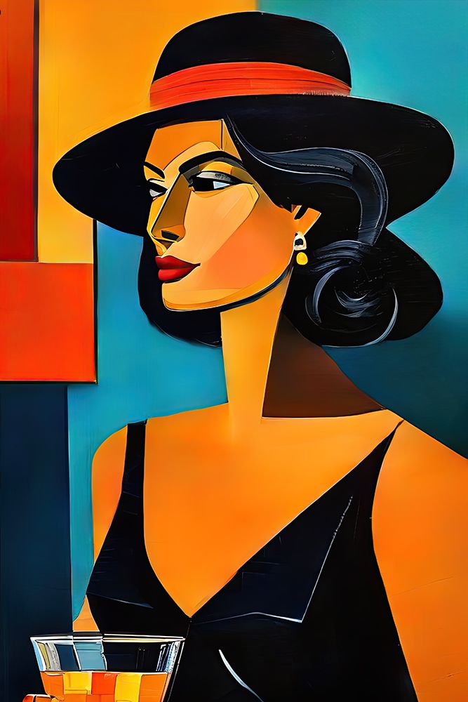 Woman With Hat art print by Ronald Bolokofsky for $57.95 CAD