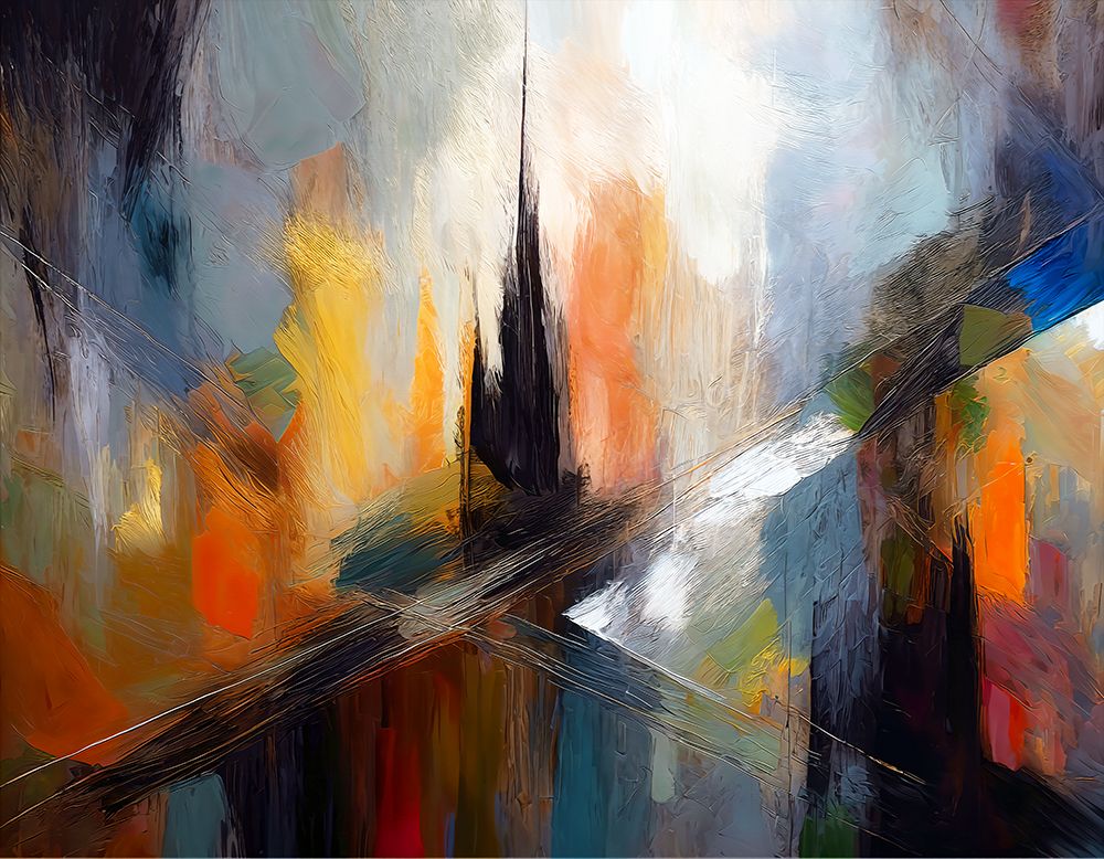 Abstract City Dreams art print by Ronald Bolokofsky for $57.95 CAD