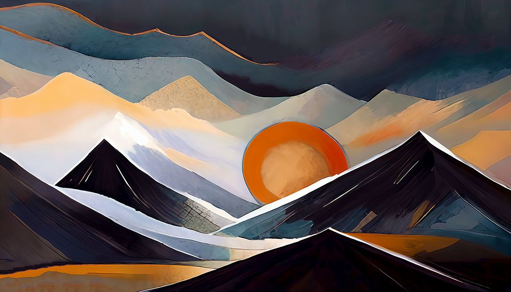 Abstract Mountain Range art print by Ronald Bolokofsky for $57.95 CAD