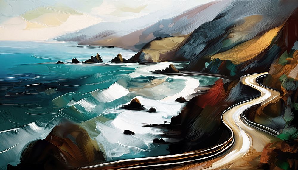 Blue Ocean Highway art print by Ronald Bolokofsky for $57.95 CAD