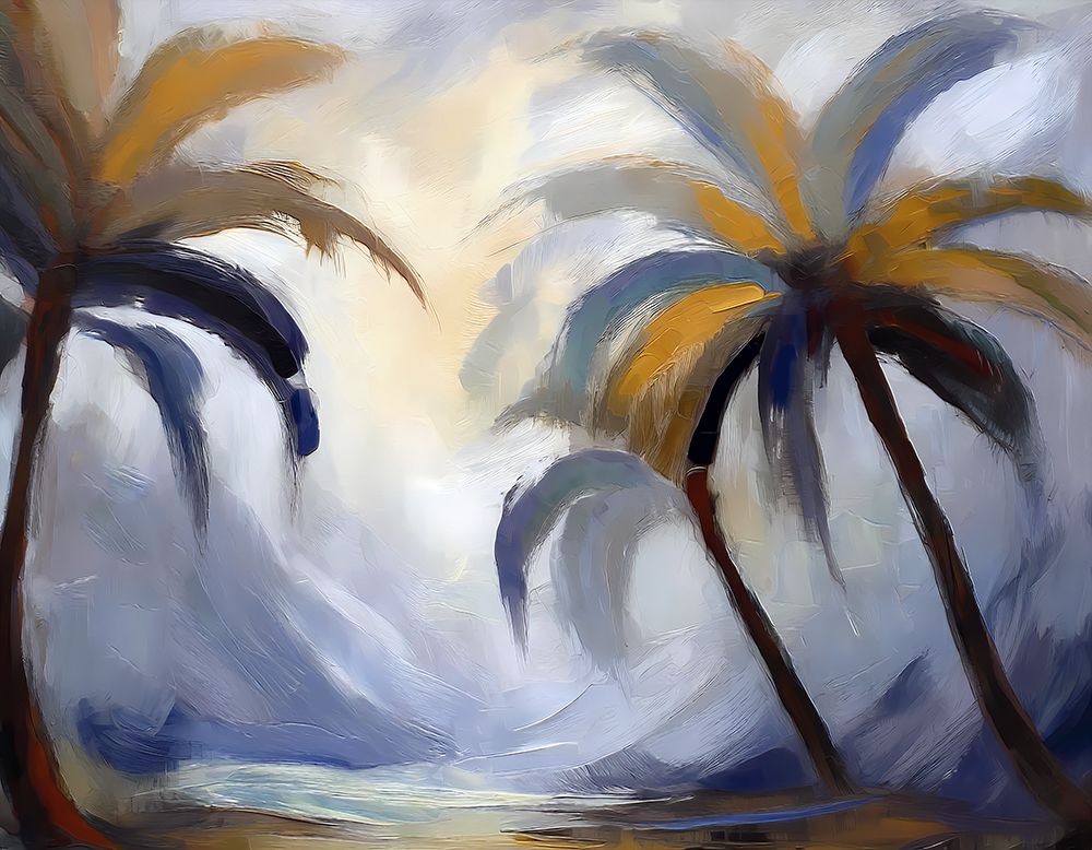 Blue Palm Dreams art print by Ronald Bolokofsky for $57.95 CAD