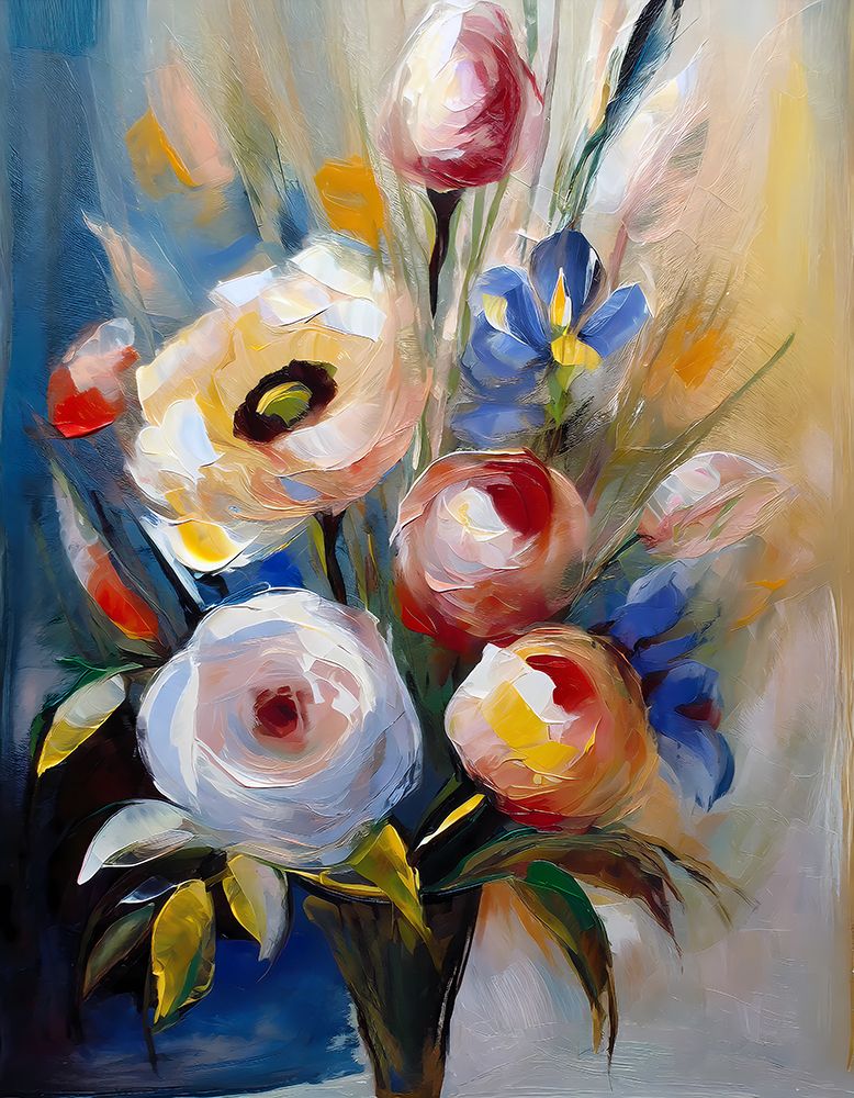 Bouquet of Colorful Flowers art print by Ronald Bolokofsky for $57.95 CAD