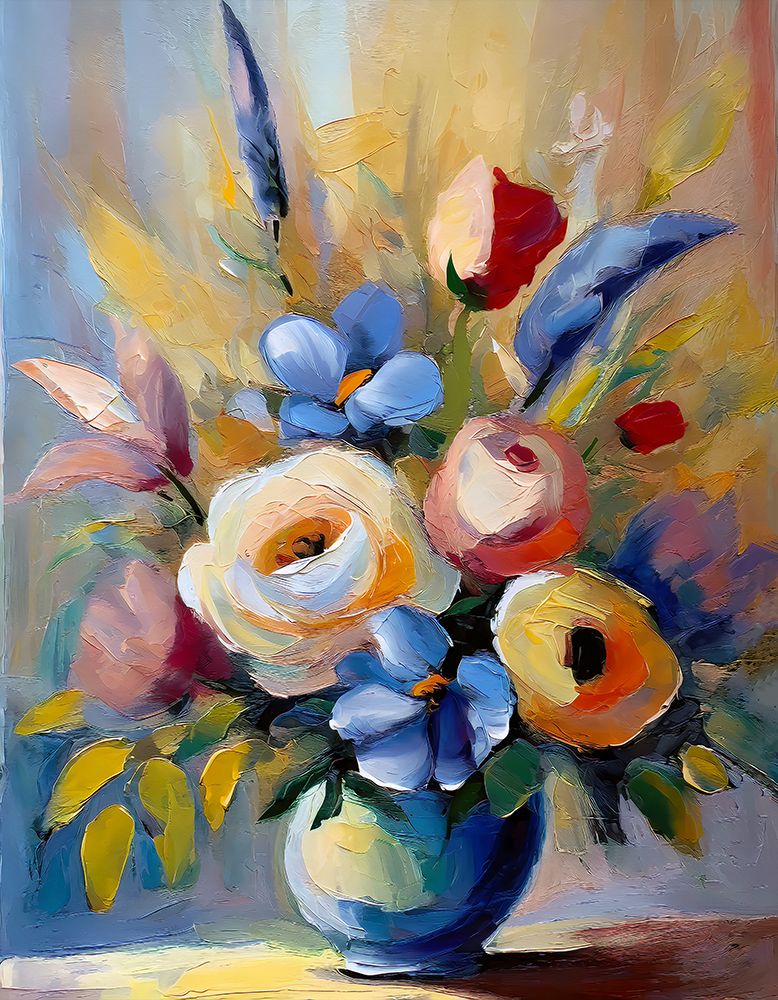 Bouquet Of Fresh Flowers art print by Ronald Bolokofsky for $57.95 CAD