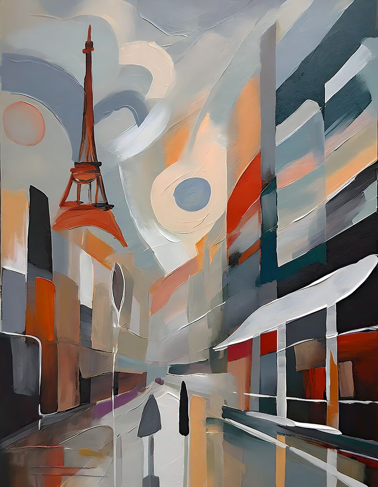 Cityscape In Red art print by Ronald Bolokofsky for $57.95 CAD