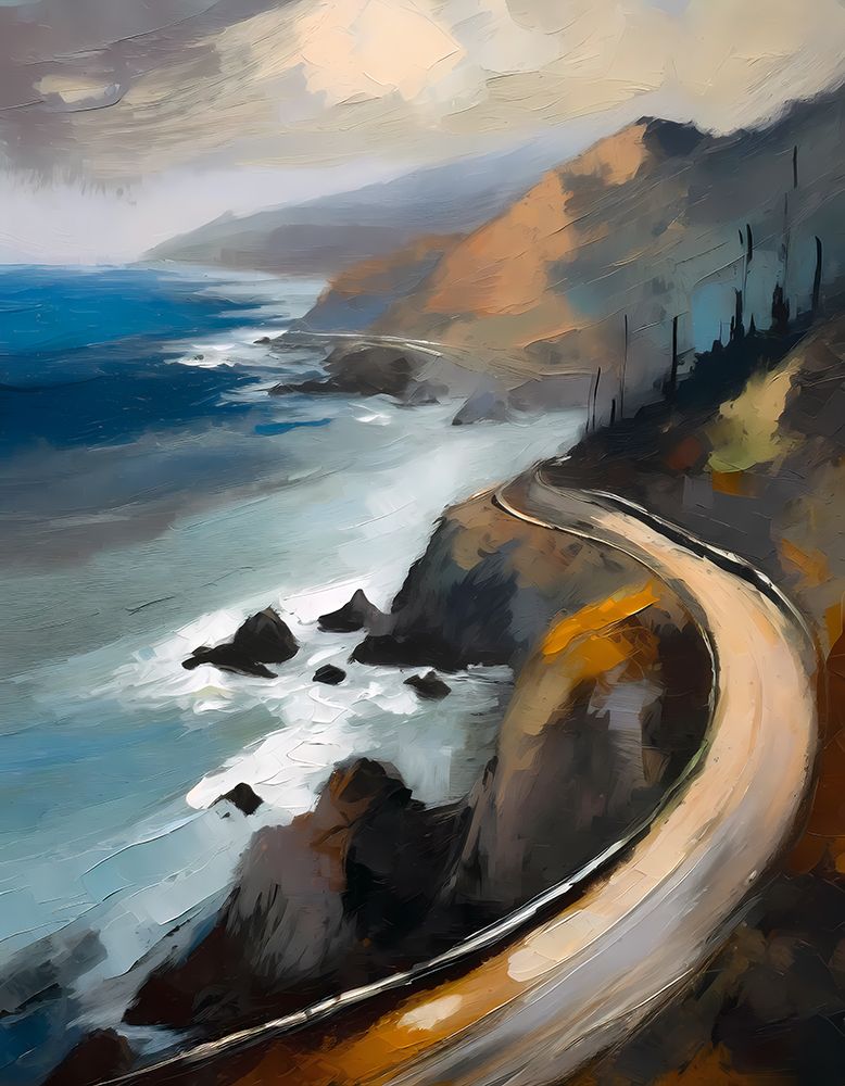Oceanside Highway I art print by Ronald Bolokofsky for $57.95 CAD