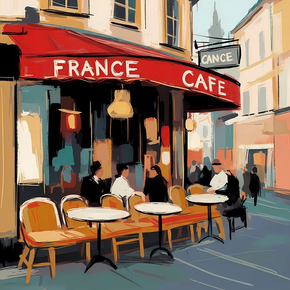 Cafe Conversations art print by Ronald Bolokofsky for $57.95 CAD