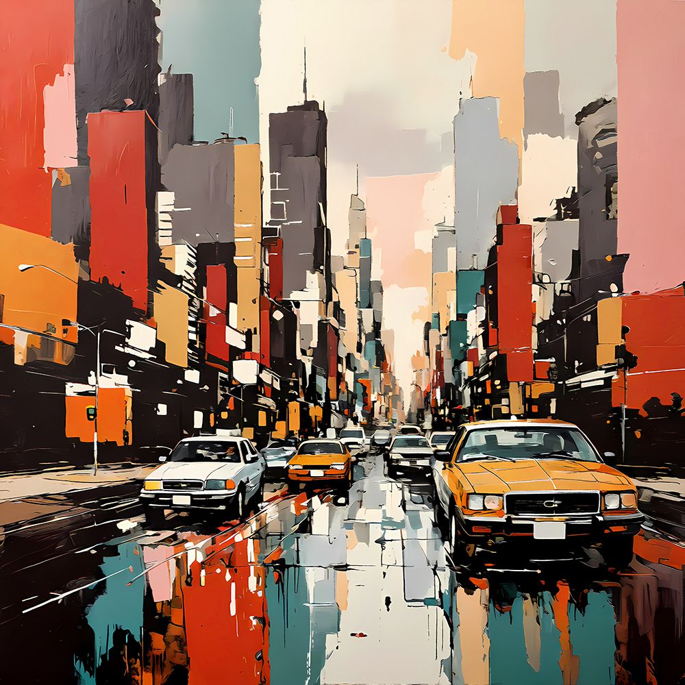 City traffic art print by Ronald Bolokofsky for $57.95 CAD