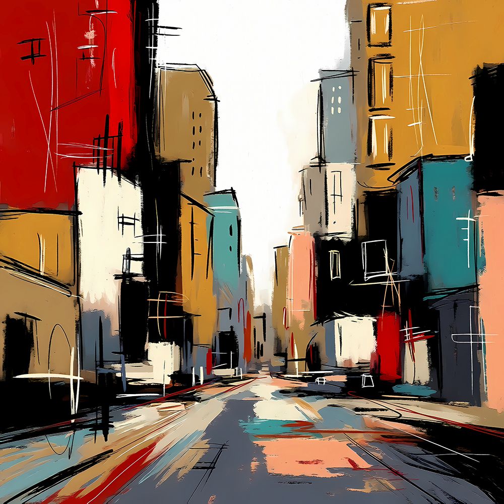 Geometric Metropolis art print by Ronald Bolokofsky for $57.95 CAD