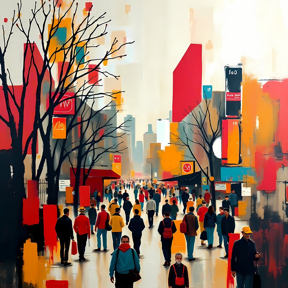 Metropolis in Motion art print by Ronald Bolokofsky for $57.95 CAD
