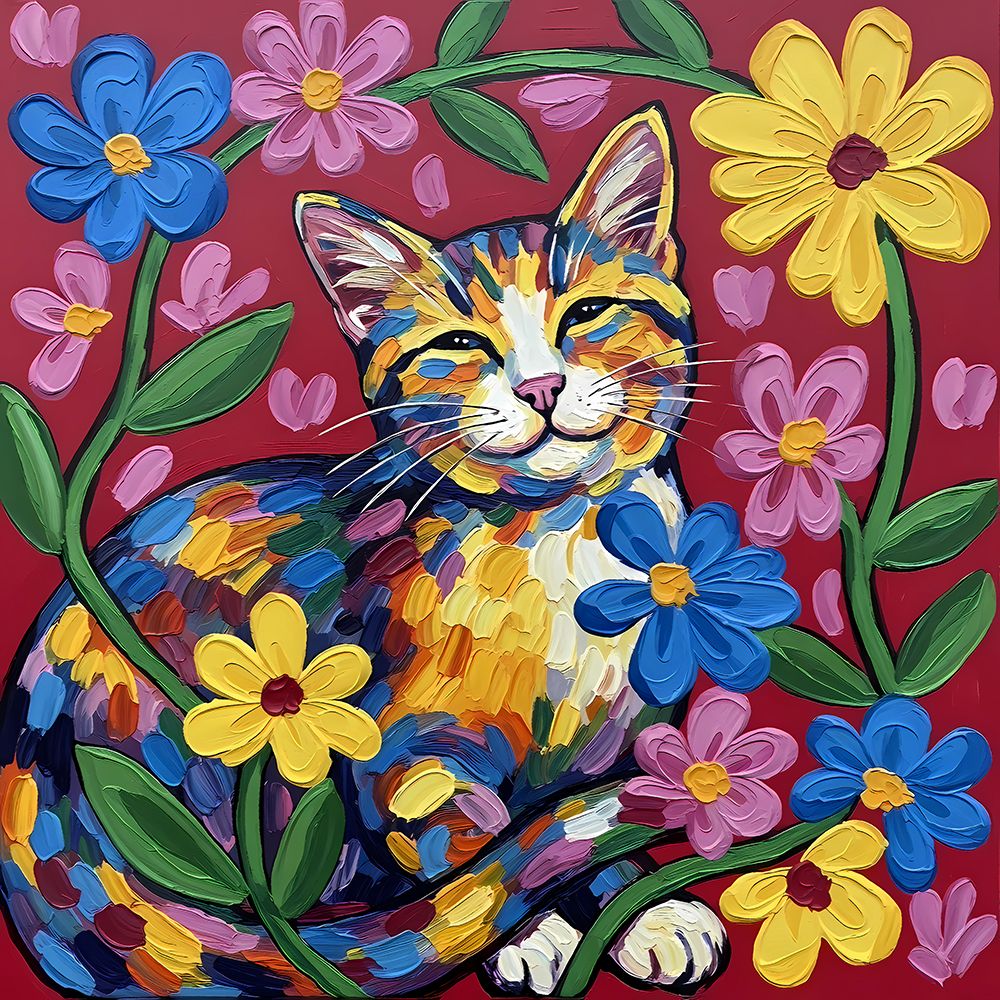 Purrfect Bloom art print by Ronald Bolokofsky for $57.95 CAD