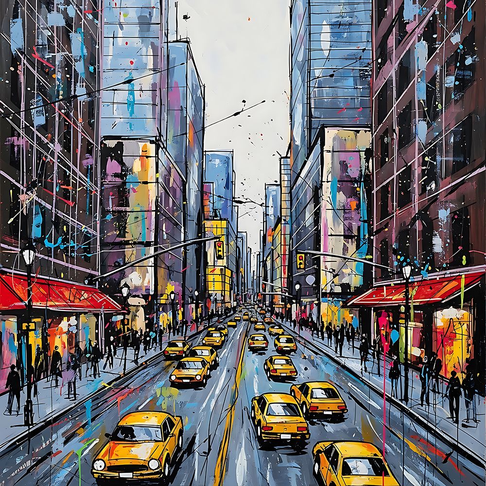 Downtown Buzz art print by Ronald Bolokofsky for $57.95 CAD