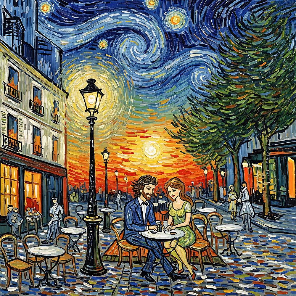 Evening at the Bistro art print by Ronald Bolokofsky for $57.95 CAD