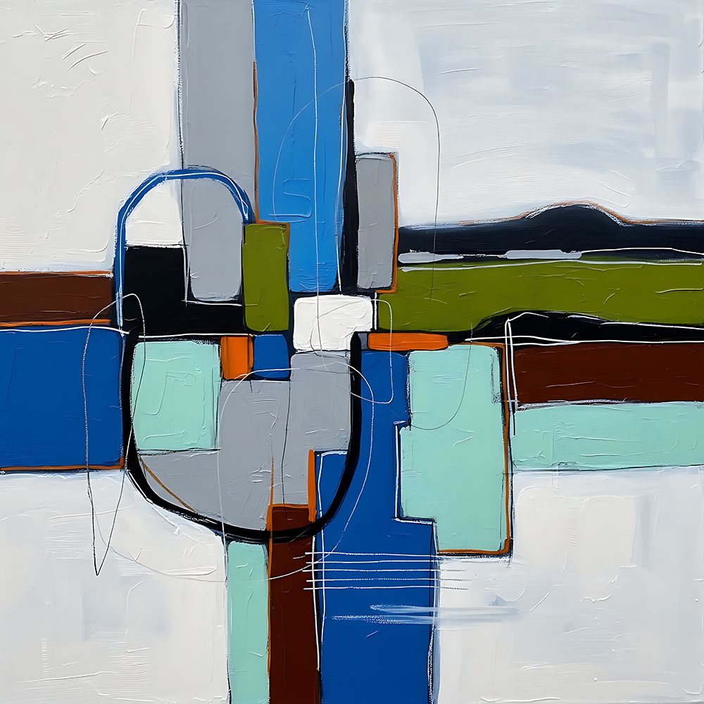 Geometric Bay art print by Ronald Bolokofsky for $57.95 CAD