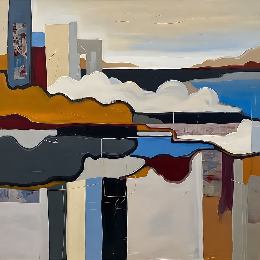 Geometric Horizon art print by Ronald Bolokofsky for $57.95 CAD