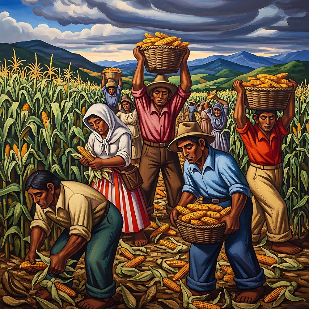 Harvesting the Corn art print by Ronald Bolokofsky for $57.95 CAD