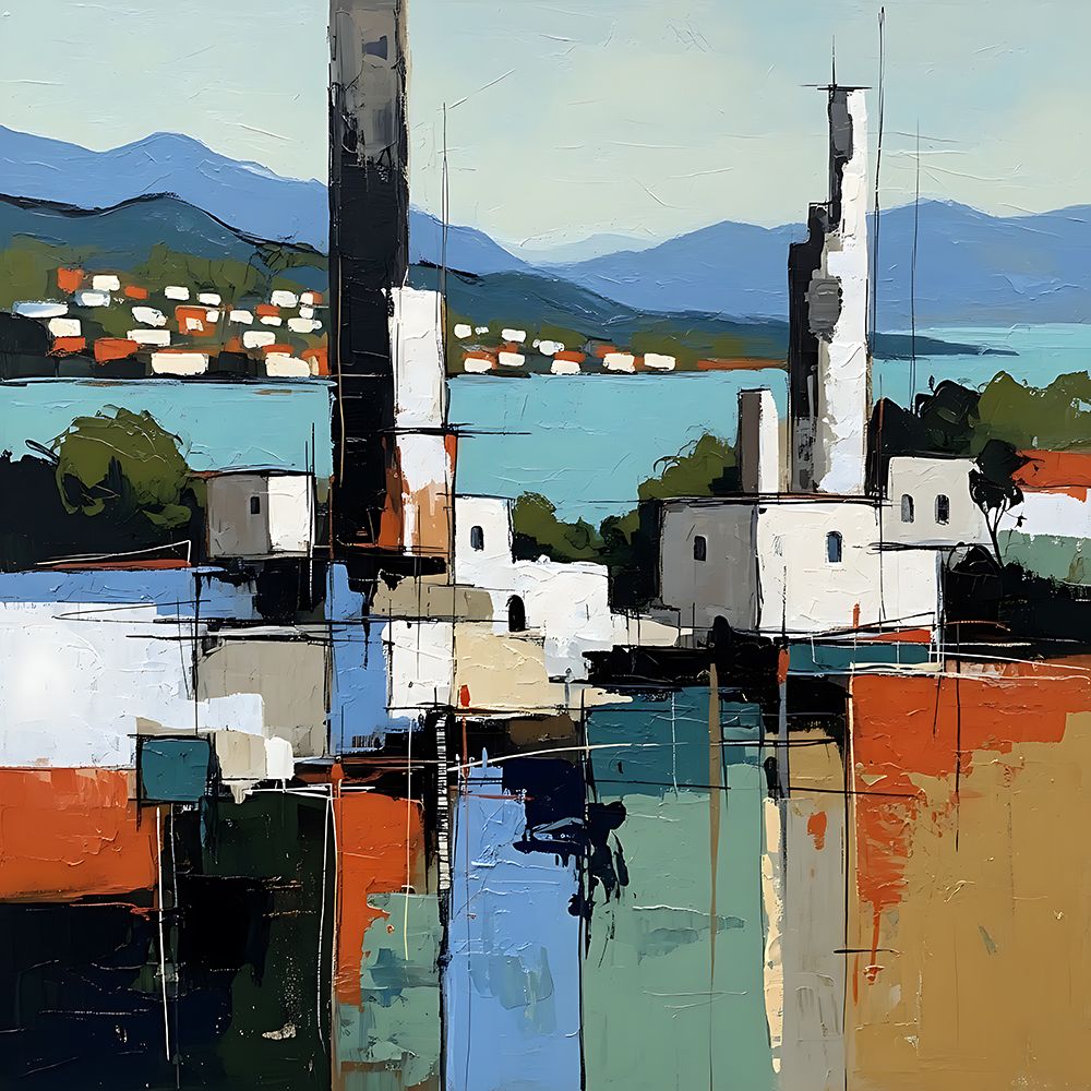 Lakeside Geometry art print by Ronald Bolokofsky for $57.95 CAD