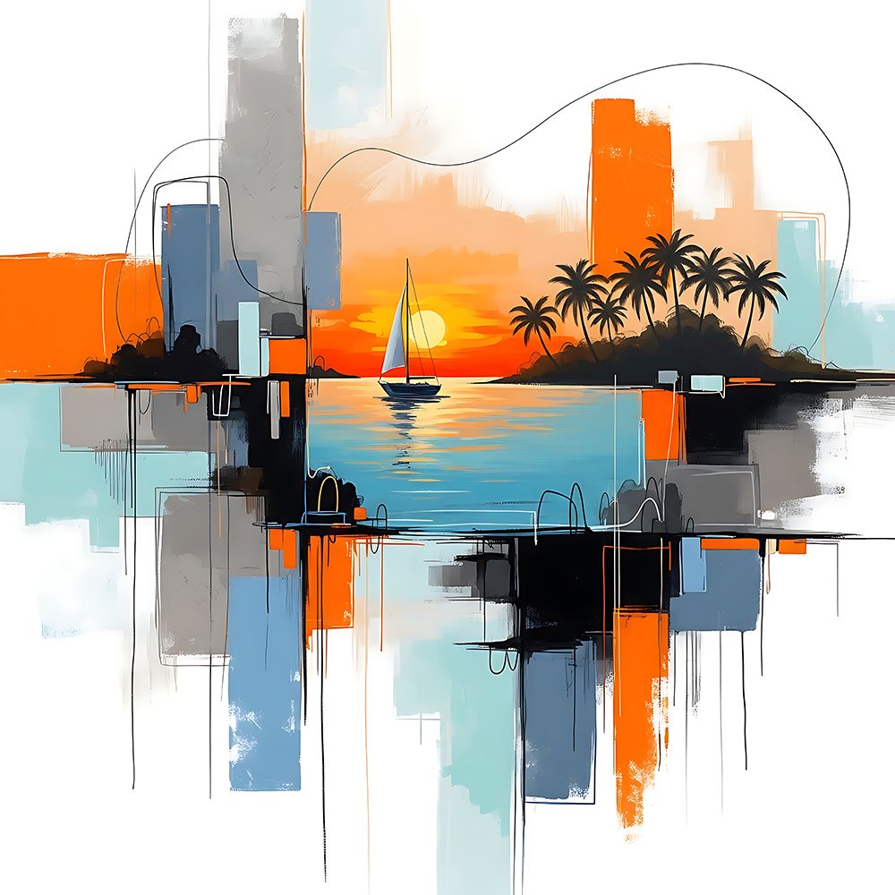 Modern Oasis art print by Ronald Bolokofsky for $57.95 CAD