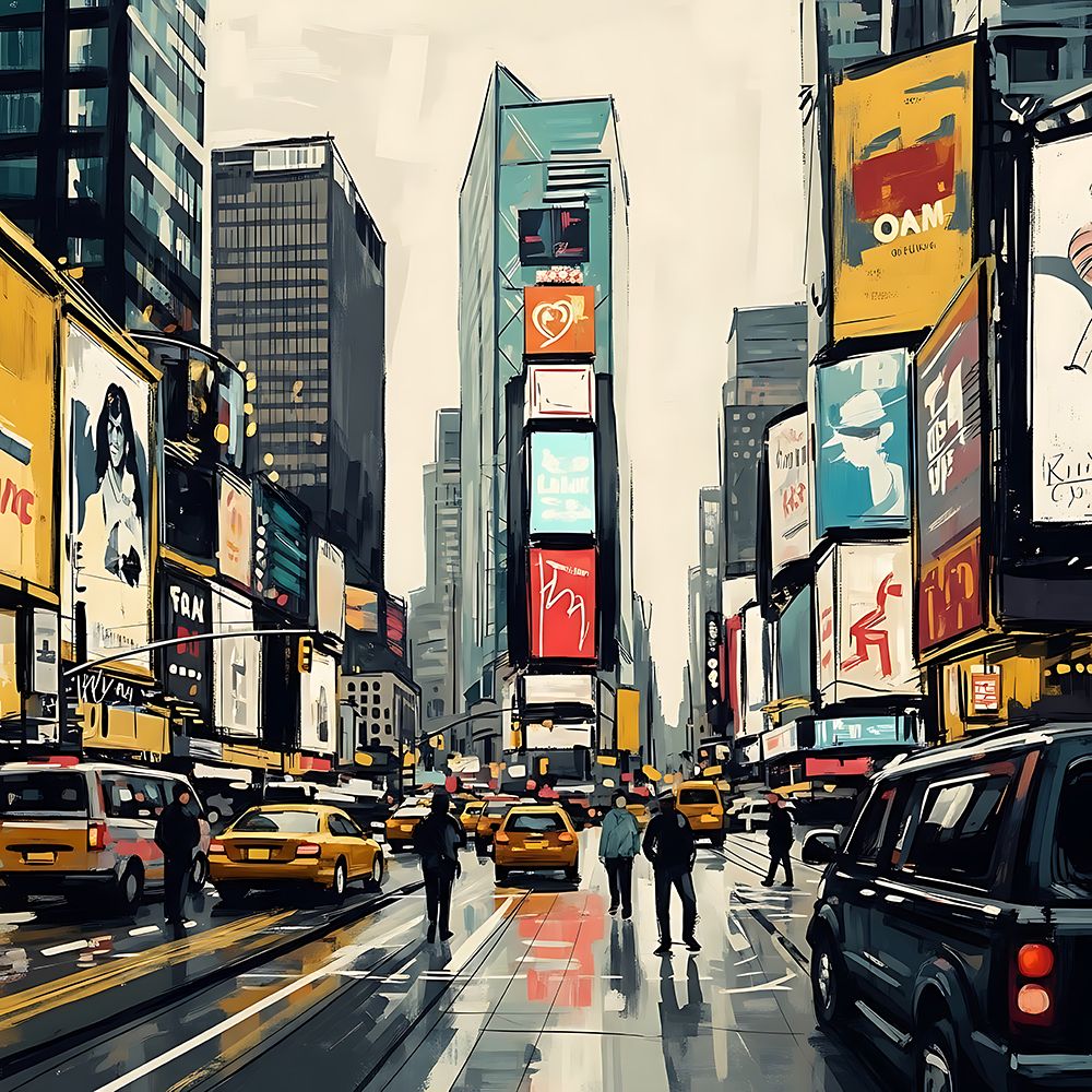 Morning In Times Square art print by Ronald Bolokofsky for $57.95 CAD
