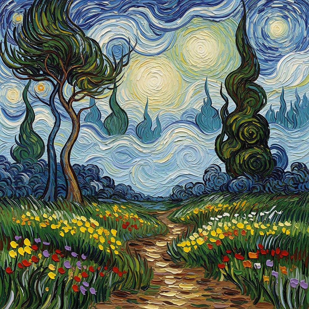 Night Swirls art print by Ronald Bolokofsky for $57.95 CAD