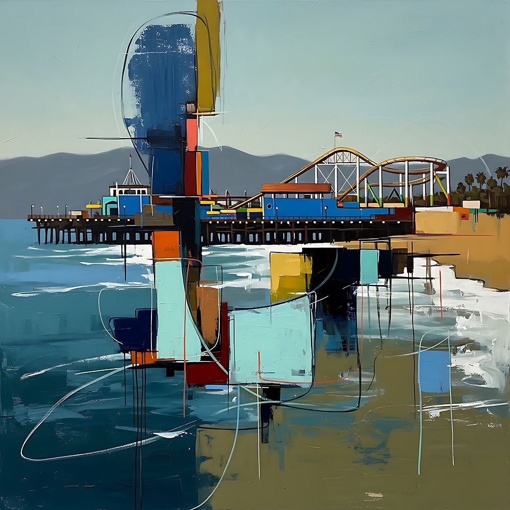 Santa Monica Beach art print by Ronald Bolokofsky for $57.95 CAD