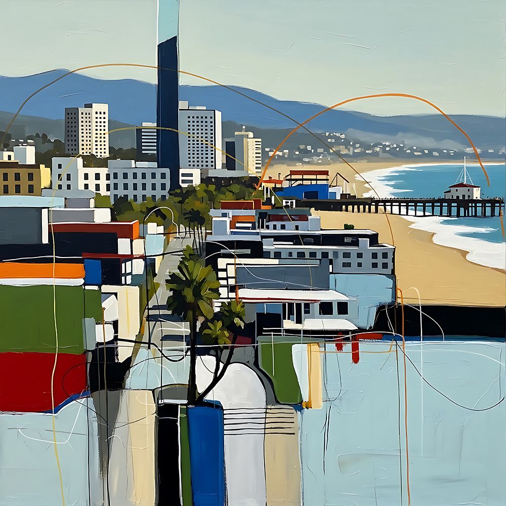 Santa Monica Pier art print by Ronald Bolokofsky for $57.95 CAD