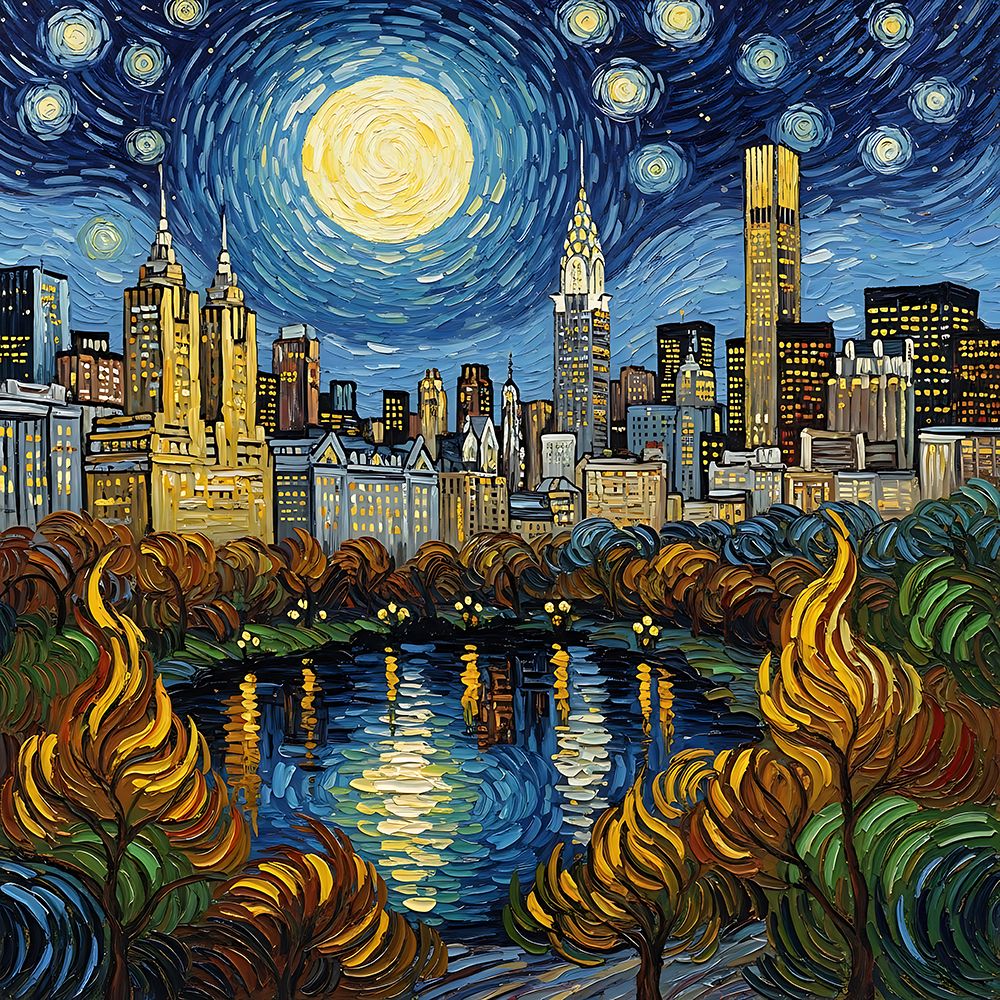 Starry Skyline art print by Ronald Bolokofsky for $57.95 CAD