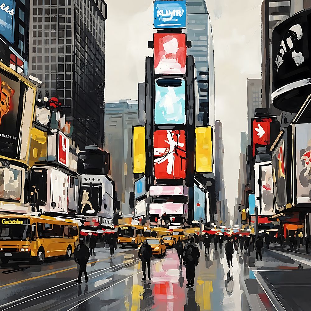 Times Square Movement art print by Ronald Bolokofsky for $57.95 CAD