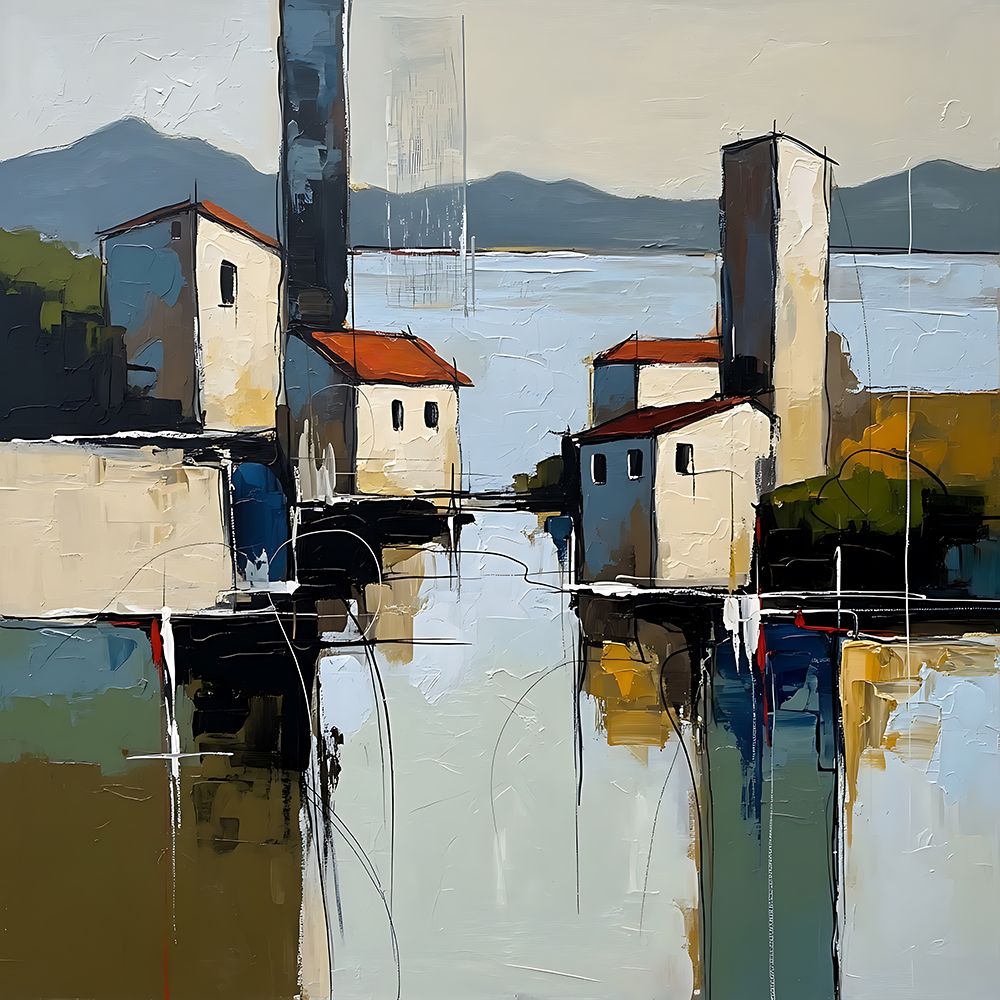 Waterfront Village art print by Ronald Bolokofsky for $57.95 CAD