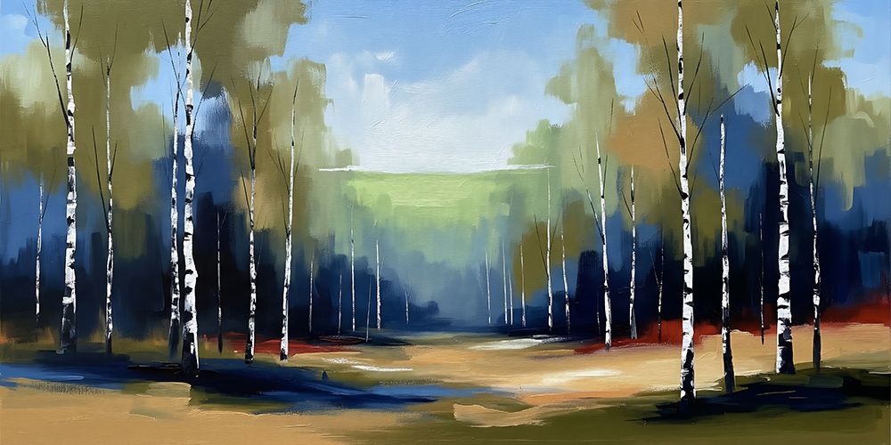 Birch Shadows art print by Ronald Bolokofsky for $57.95 CAD