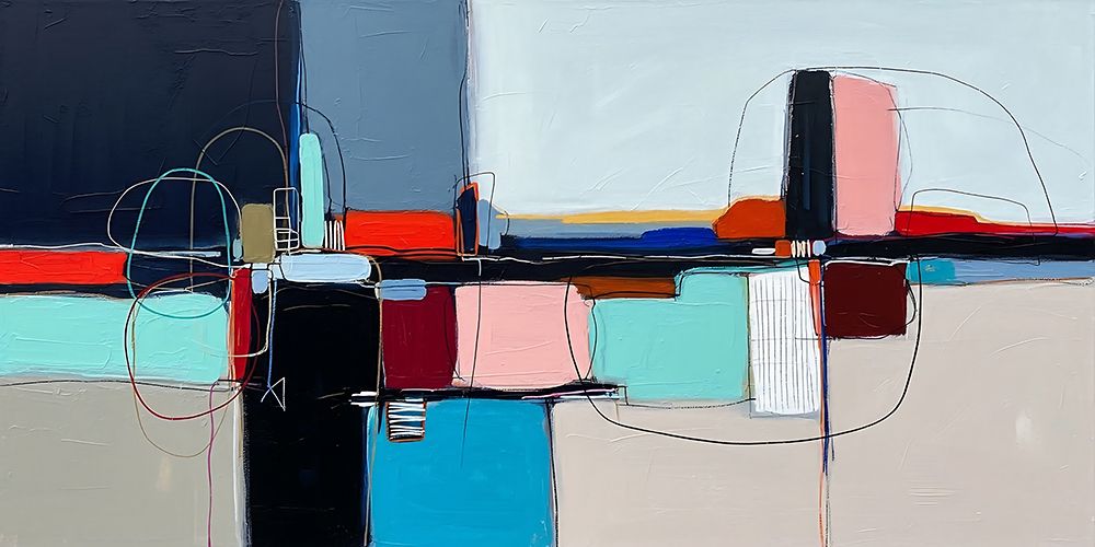 Geometric Color Blocks art print by Ronald Bolokofsky for $57.95 CAD