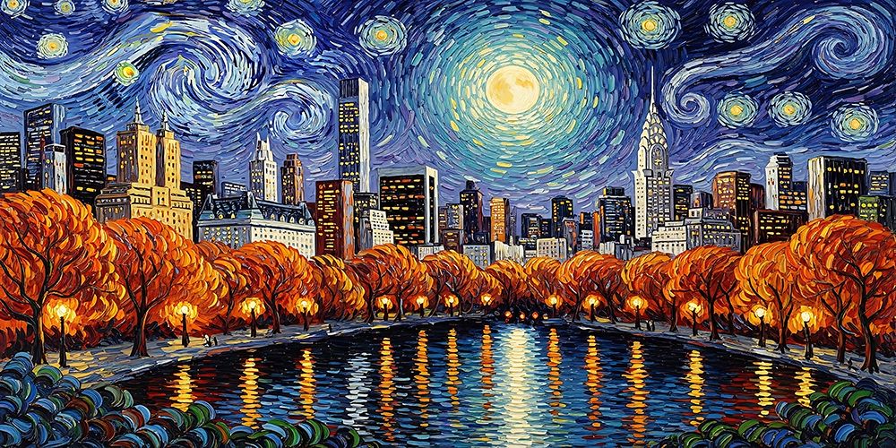 Midnight Central Park art print by Ronald Bolokofsky for $57.95 CAD