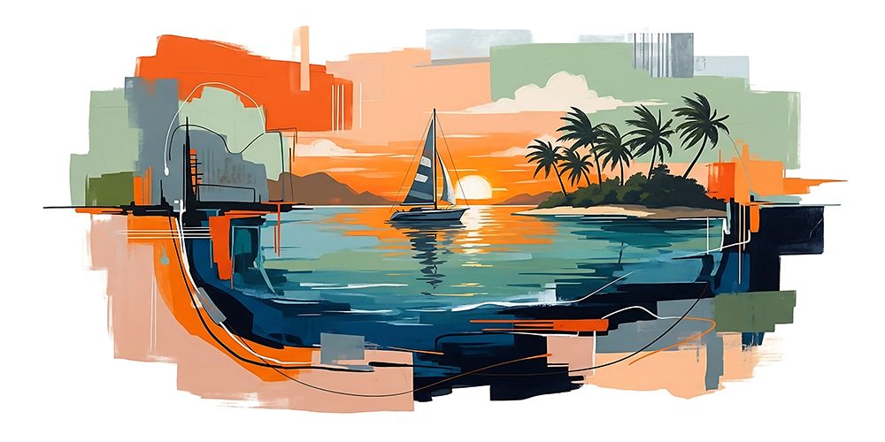 Palm Sunset art print by Ronald Bolokofsky for $57.95 CAD