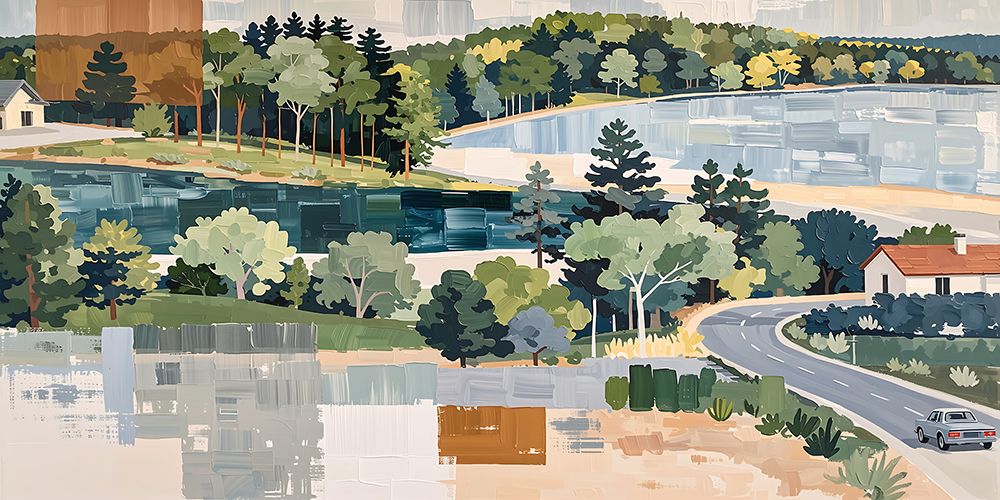 Winding Country Road art print by Ronald Bolokofsky for $57.95 CAD