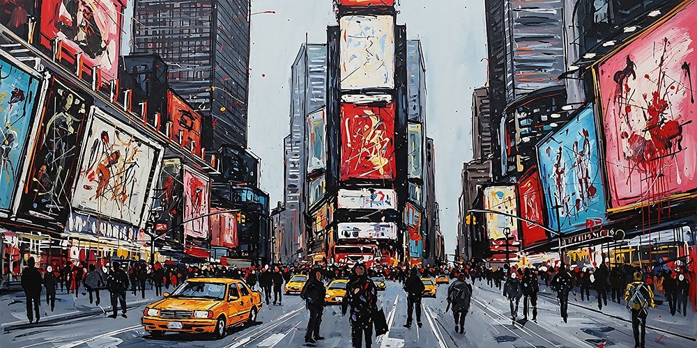Yellow Taxis art print by Ronald Bolokofsky for $57.95 CAD