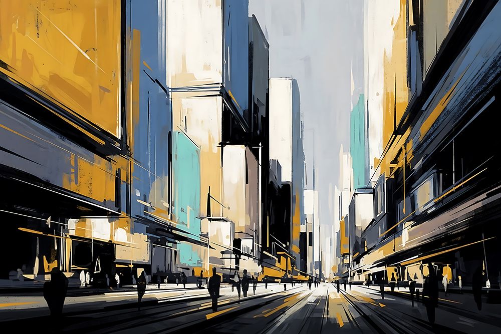 Downtown Activity art print by Ronald Bolokofsky for $57.95 CAD