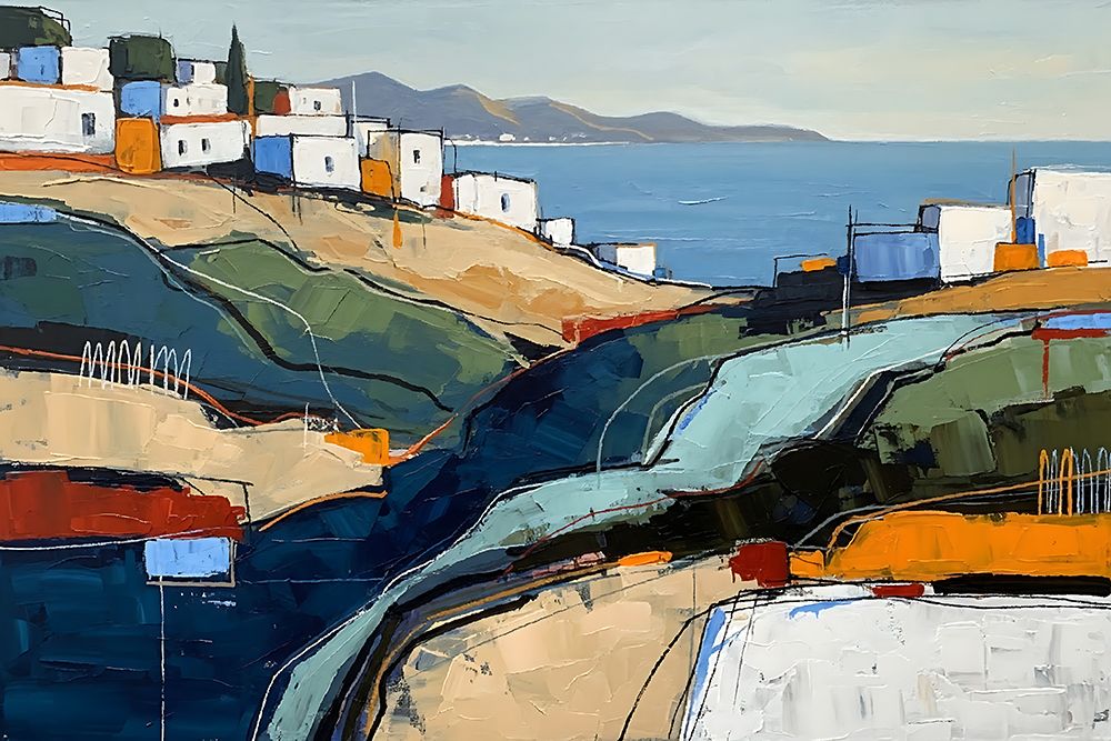 Hilltop Village View art print by Ronald Bolokofsky for $57.95 CAD