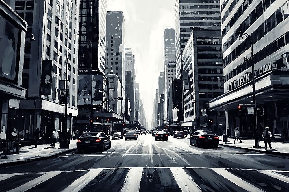Monochrome Metropolis art print by Ronald Bolokofsky for $57.95 CAD