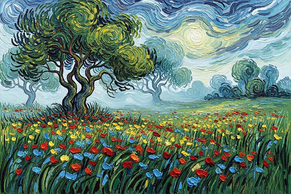 Oak Tree Meadow art print by Ronald Bolokofsky for $57.95 CAD
