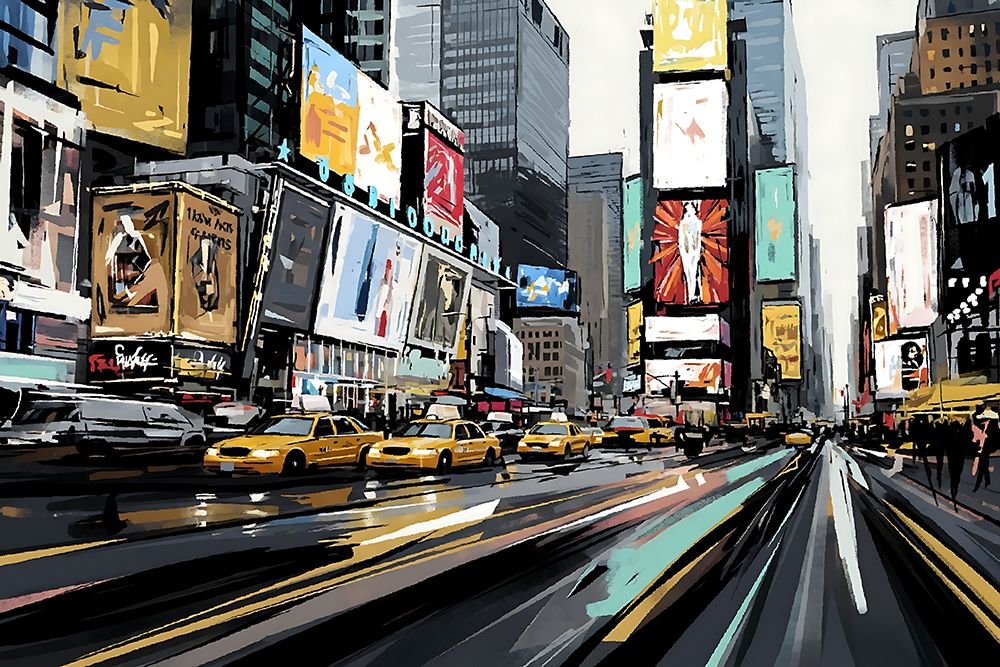 Times Square Tempo art print by Ronald Bolokofsky for $57.95 CAD
