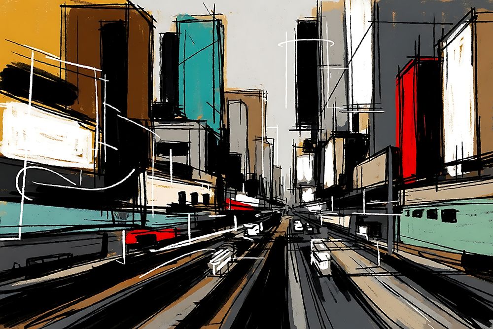 Vertical Rush art print by Ronald Bolokofsky for $57.95 CAD