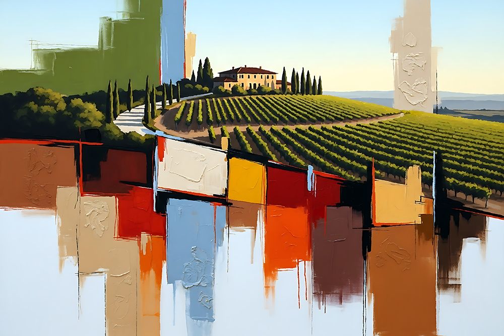 Vineyard Mosaic art print by Ronald Bolokofsky for $57.95 CAD