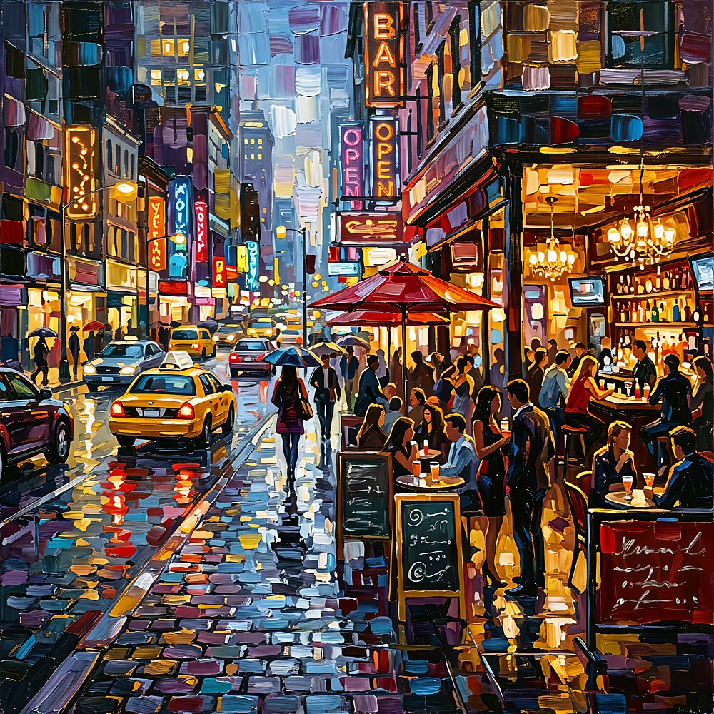 City Walk art print by Ronald Bolokofsky for $57.95 CAD
