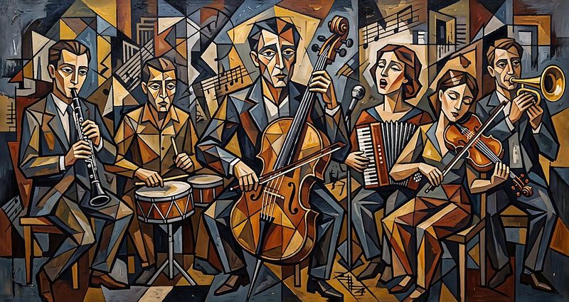 Cubist Harmony art print by Ronald Bolokofsky for $57.95 CAD