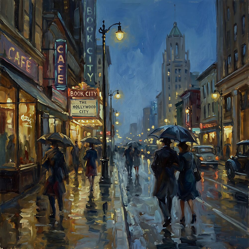 Hollywood Rain art print by Ronald Bolokofsky for $57.95 CAD