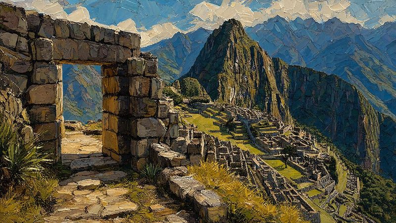 Machu Picchu from the Sun Gate art print by Ronald Bolokofsky for $57.95 CAD