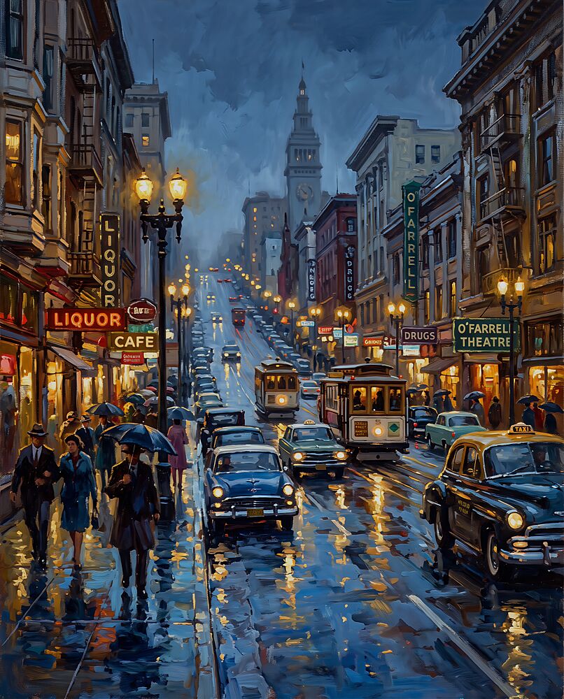 OFarrell Street art print by Ronald Bolokofsky for $57.95 CAD