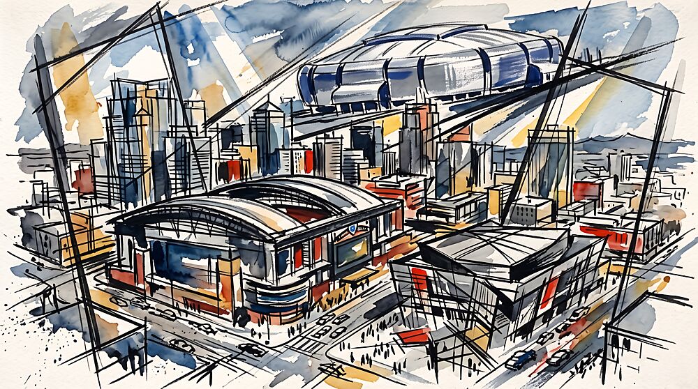 Phoenix Sports Town art print by Ronald Bolokofsky for $57.95 CAD