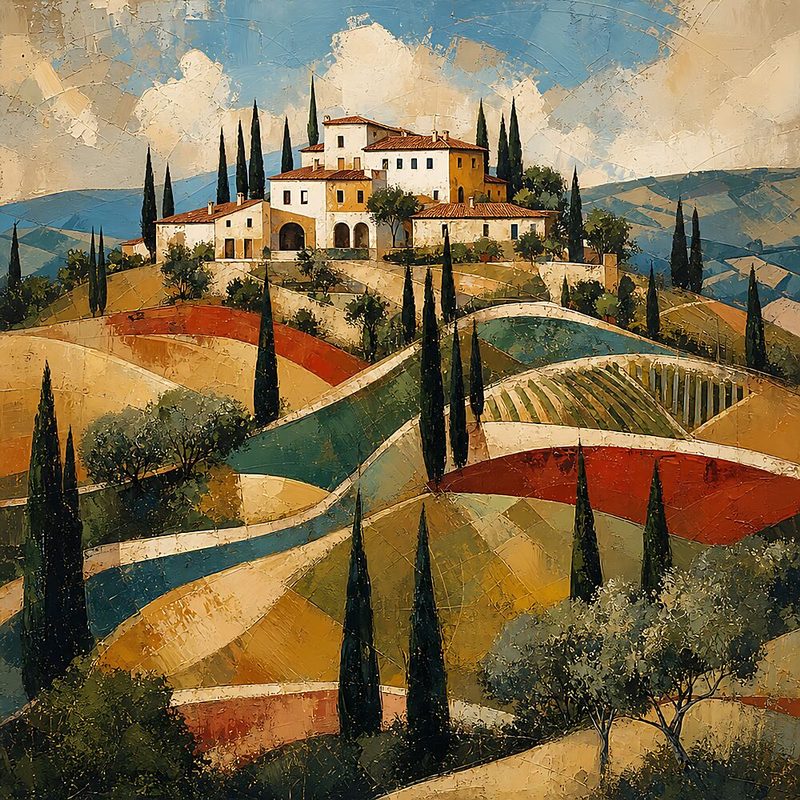 Sunbaked Slopes of Tuscany II art print by Ronald Bolokofsky for $57.95 CAD