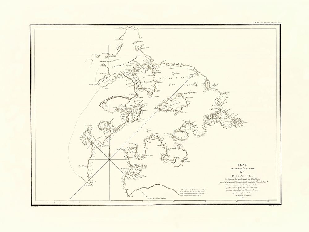 Bucareli Bay - La Perouse 1797 art print by La Perouse for $57.95 CAD